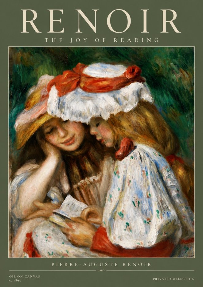 Renoir The Joy of Reading No3 - Juliste
