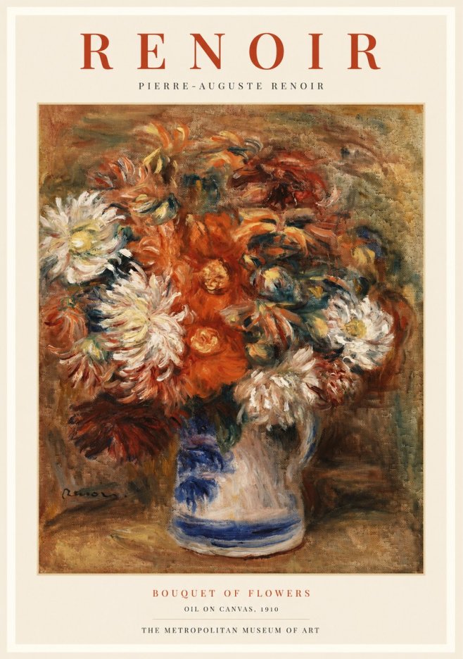 Renoir Bouquet of Flowers III No1 - Juliste