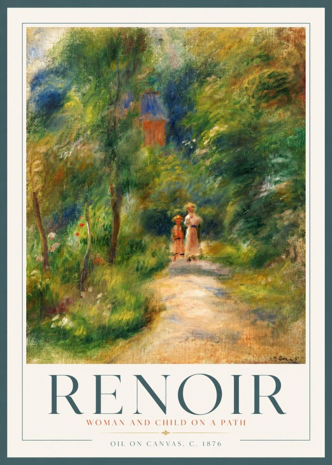 Renoir Woman and Child in a Landscape II No4 - Juliste