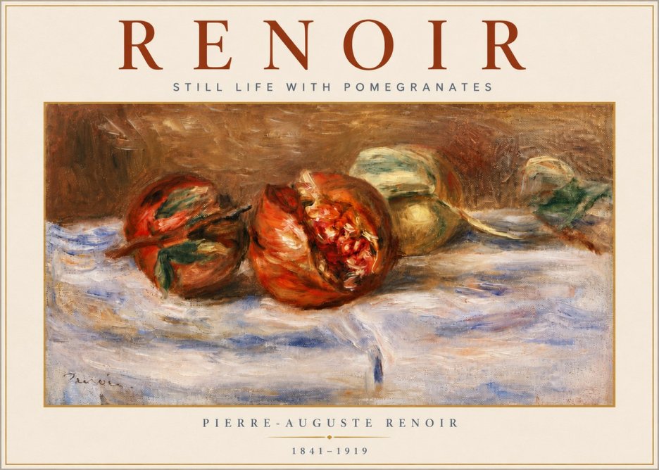 Renoir Still Life with Pomegranates No4 - Juliste