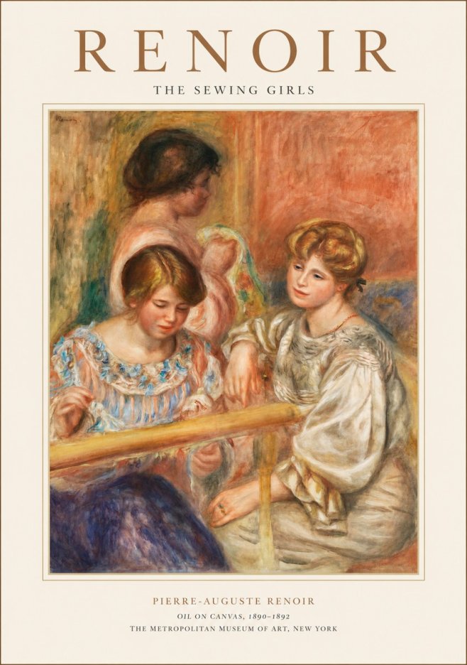 Renoir The Sewing Girls No1 - Juliste