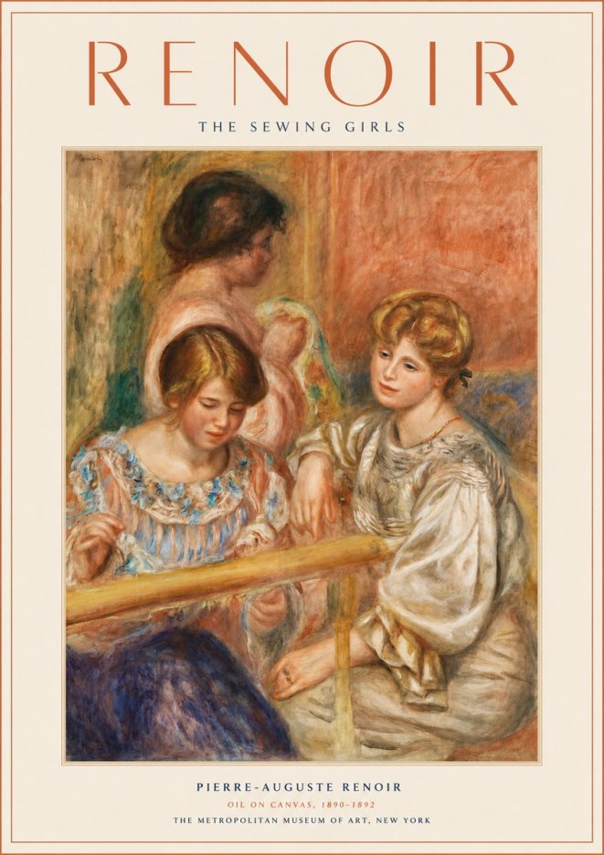 Renoir The Sewing Girls No4 - Juliste
