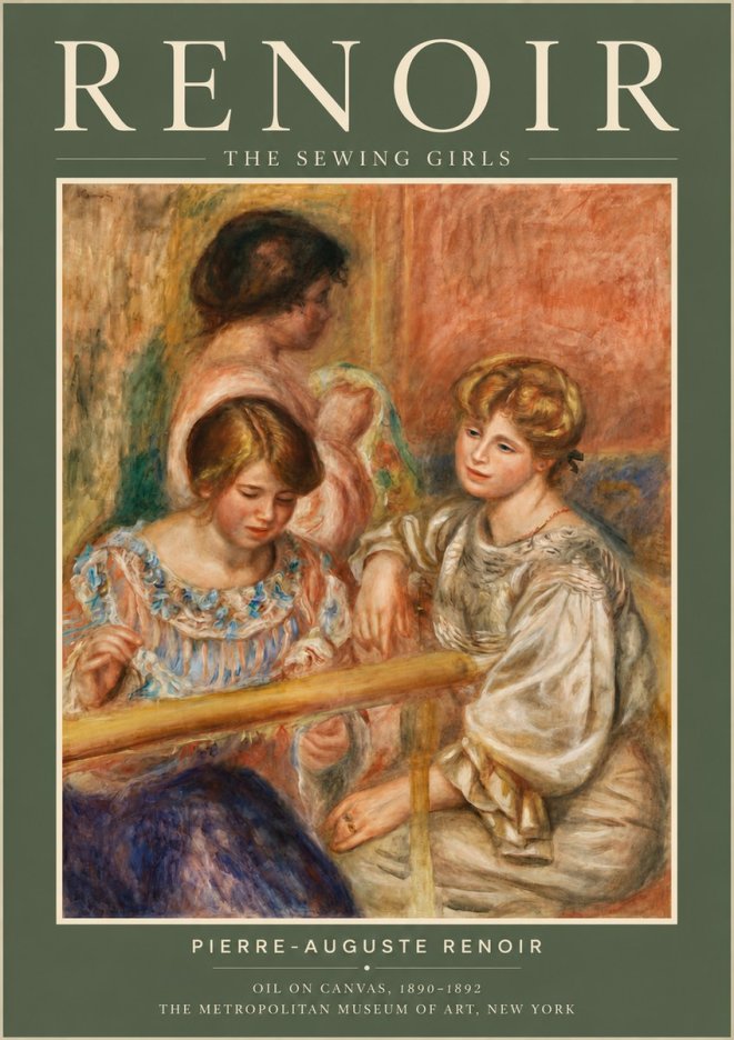 Renoir The Sewing Girls No5 - Juliste