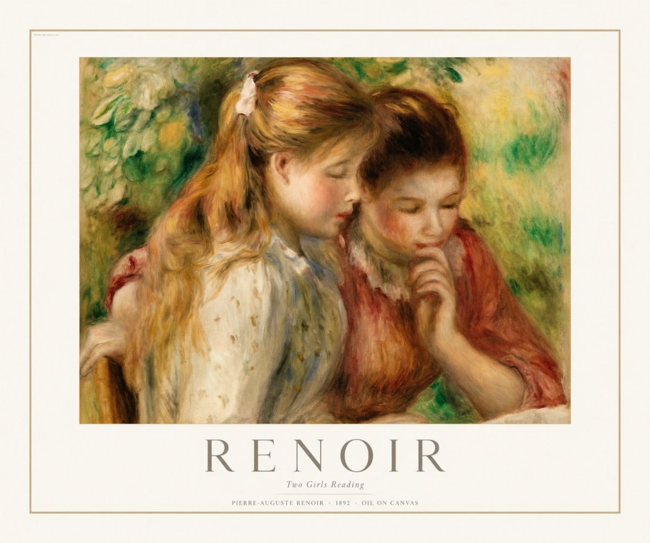 Renoir Two Girls Reading No1 - Juliste