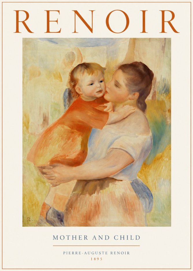 Renoir Mother and Child No1 - Juliste