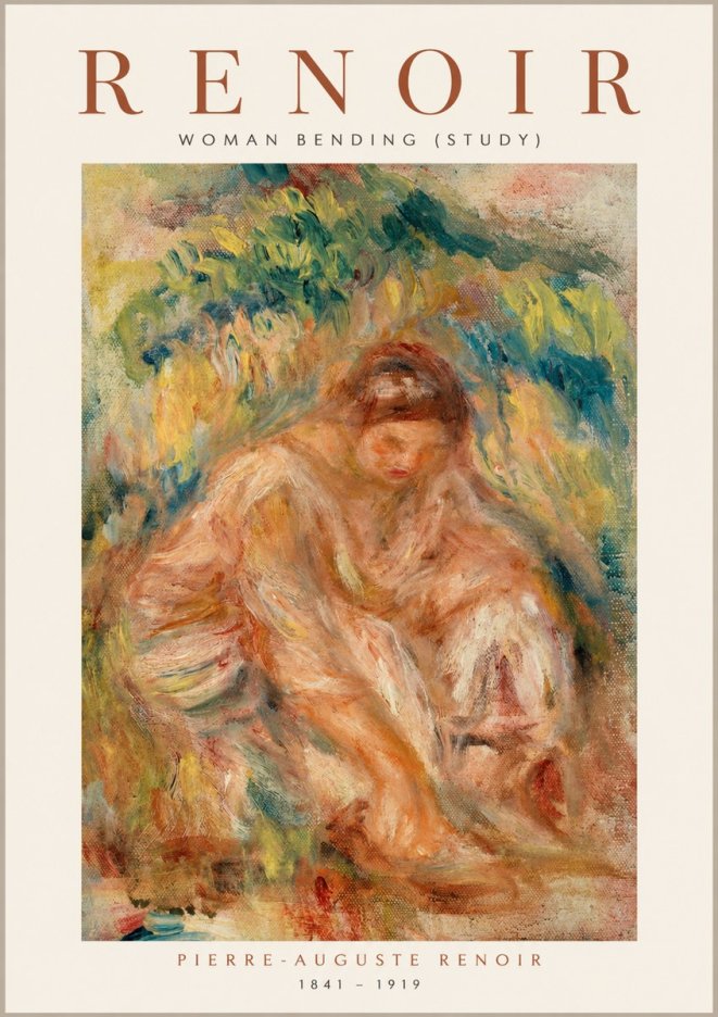 Renoir Woman Bending (Study) No1 - Juliste