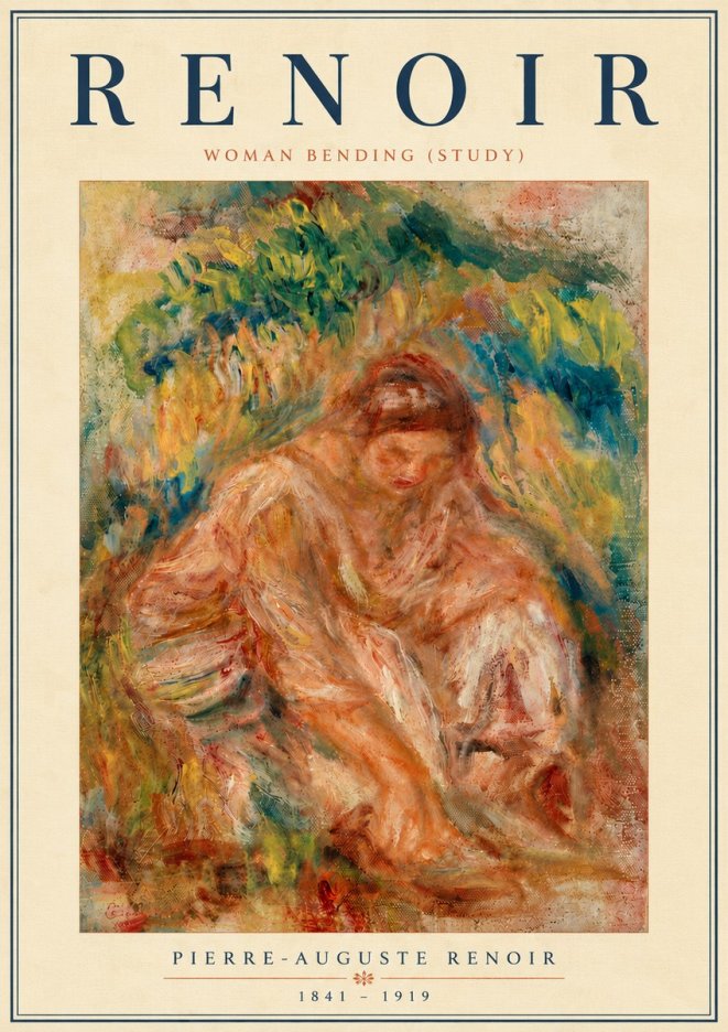 Renoir Woman Bending (Study) No6 - Juliste