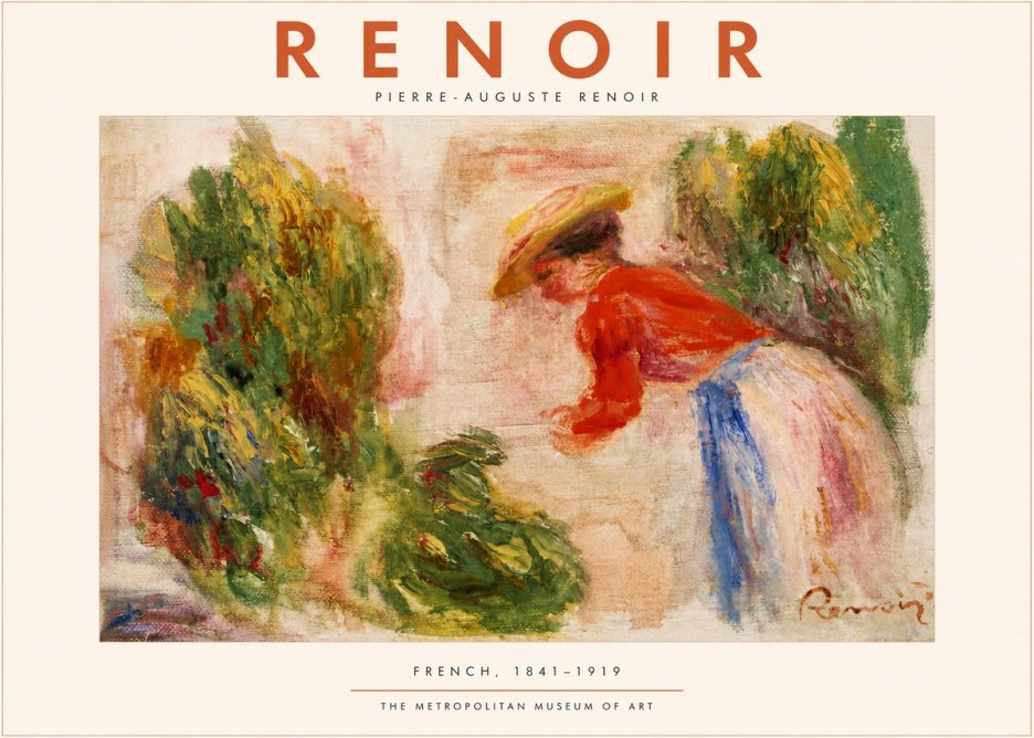 Renoir Woman in a Garden No2 - Juliste