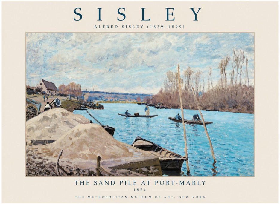 Sisley The Sand Pile at Port-marly No3 - Juliste