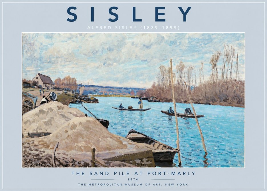 Sisley The Sand Pile at Port-marly No4 - Juliste