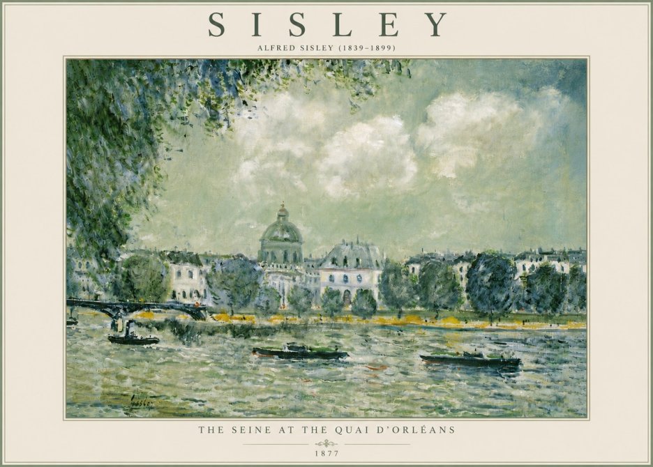 Sisley The Seine at the Quai D'orléans No5 - Juliste