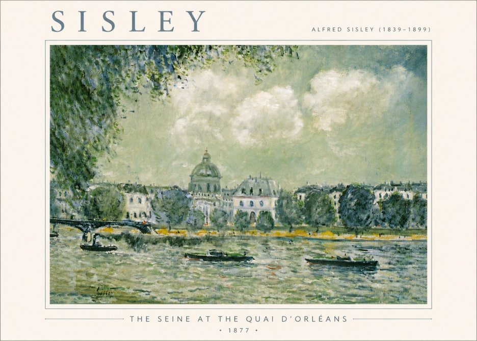 Sisley The Seine at the Quai D'orléans No6 - Juliste