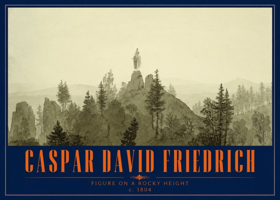 Caspar David Friedrich Figure on a Rocky Height No2 - Juliste