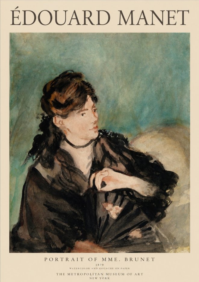 Édouard Manet Portrait of Mme. Brunet No1 - Juliste