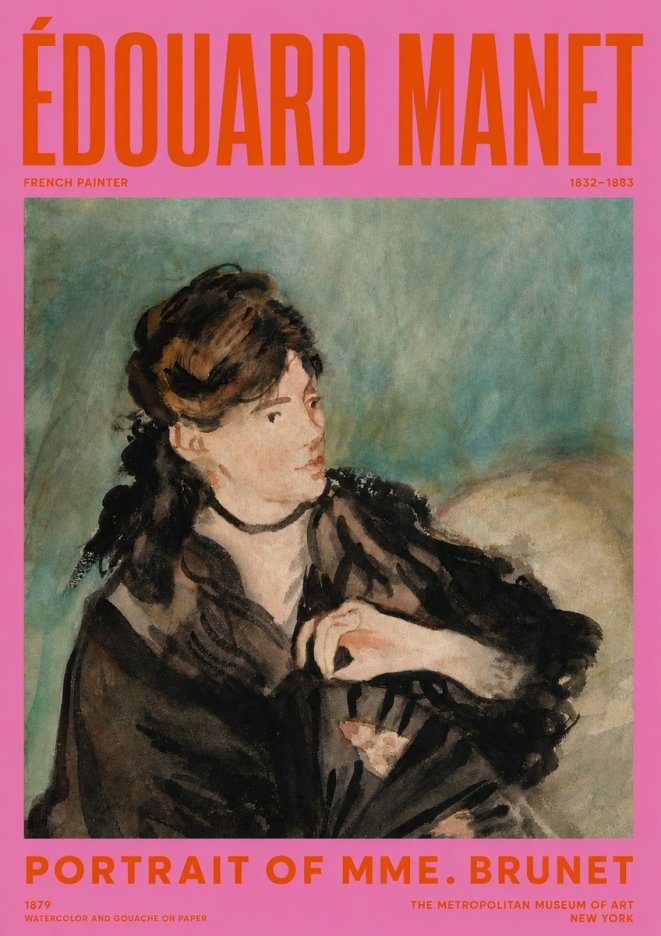 Édouard Manet Portrait of Mme. Brunet No2 - Juliste