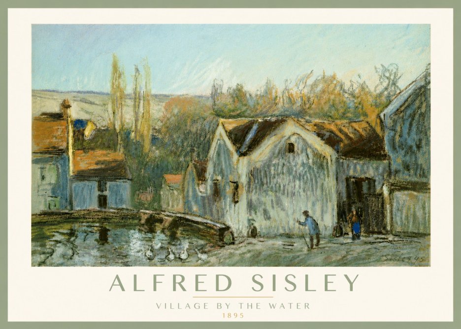 Sisley Village by the Water No5 - Juliste