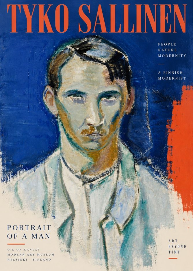 Tyko Sallinen Portrait of a Man IV No3 - Juliste