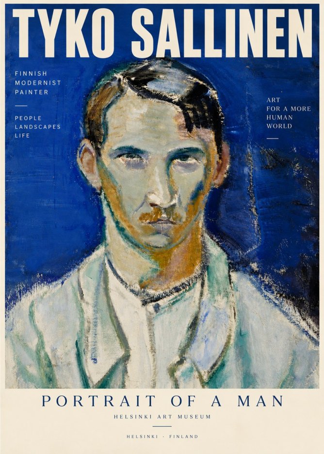 Tyko Sallinen Portrait of a Man IV No5 - Juliste
