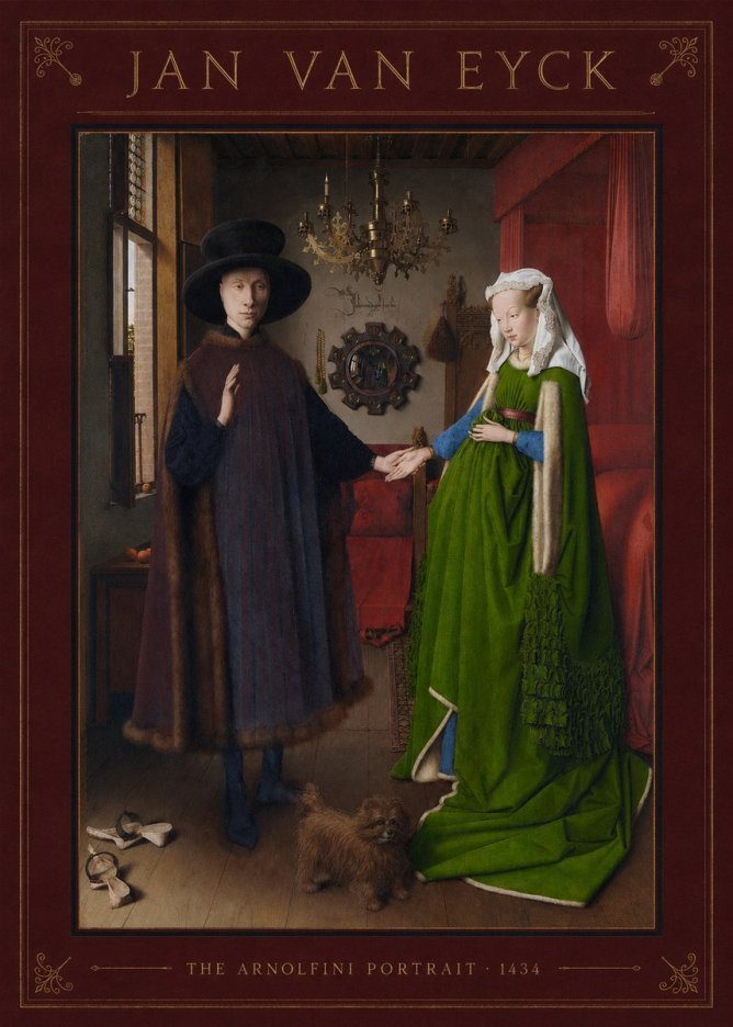 Jan van Eyck The Arnolfini Portrait VI No5 - Juliste