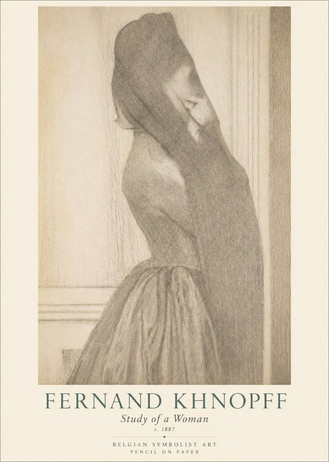 Fernand Khnopff Study of a Woman No1 - Juliste