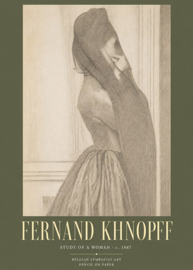 Fernand Khnopff Study of a Woman No3 - Juliste