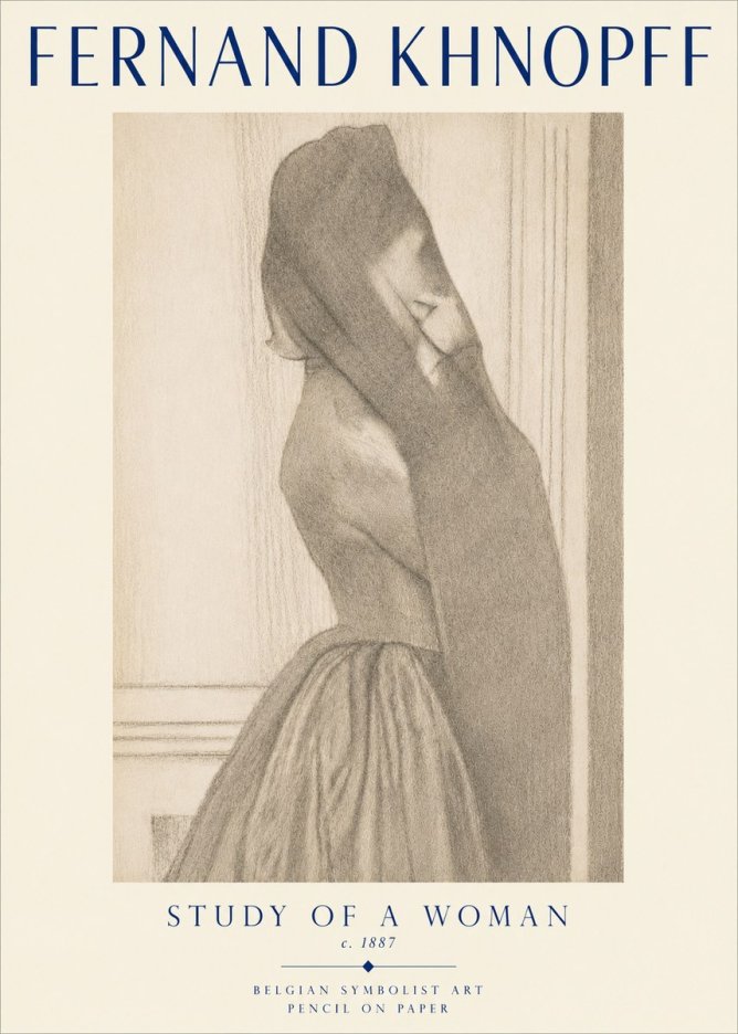 Fernand Khnopff Study of a Woman No5 - Juliste