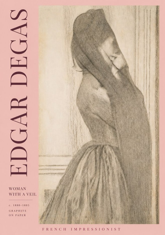 Edgar Degas Woman with a Veil No3 - Juliste