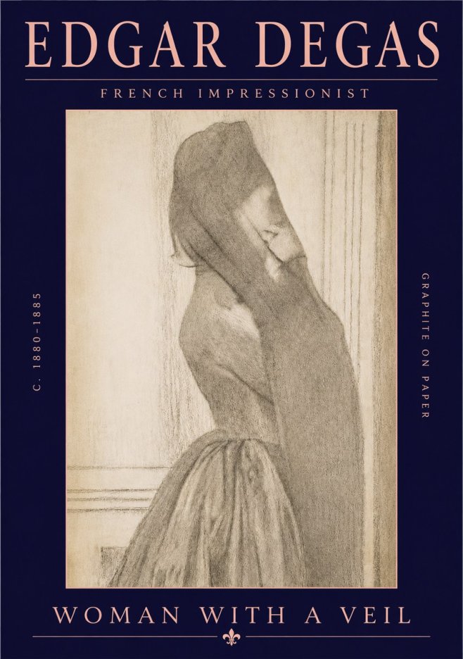 Edgar Degas Woman with a Veil No5 - Juliste