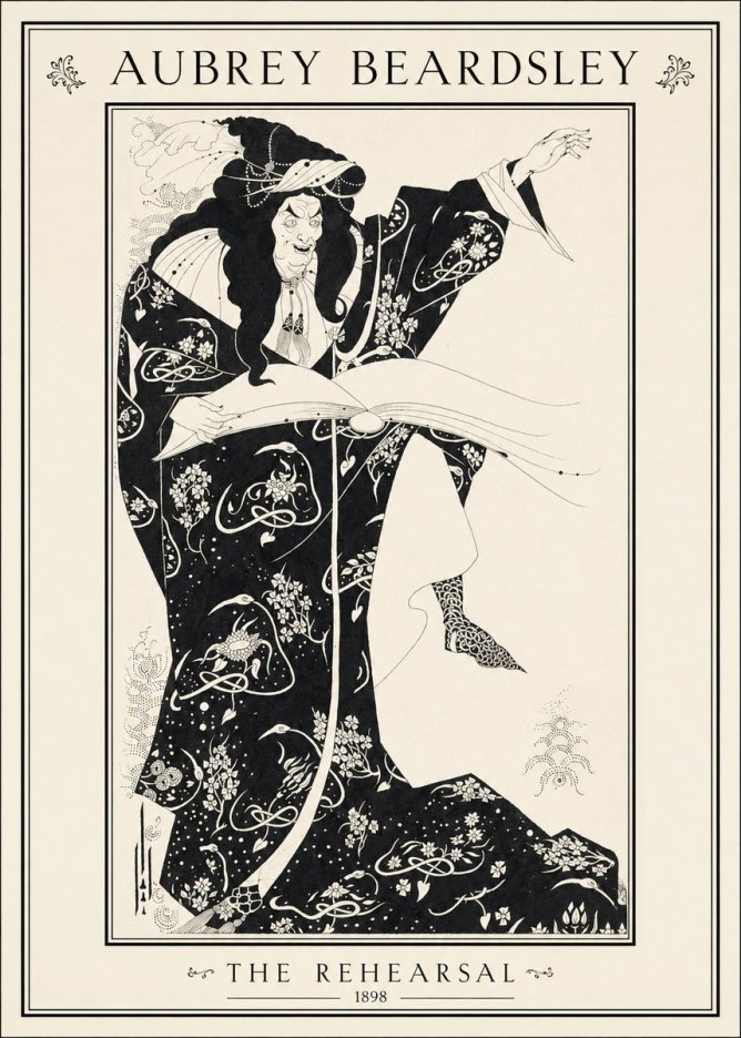 Aubrey Beardsley The Rehearsal No1 - Juliste