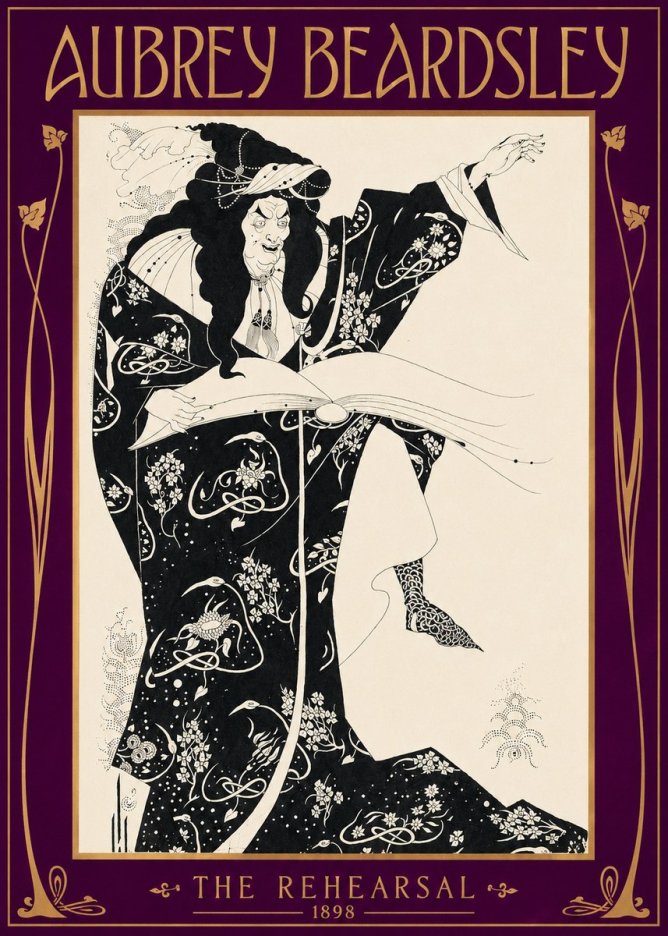 Aubrey Beardsley The Rehearsal No2 - Juliste