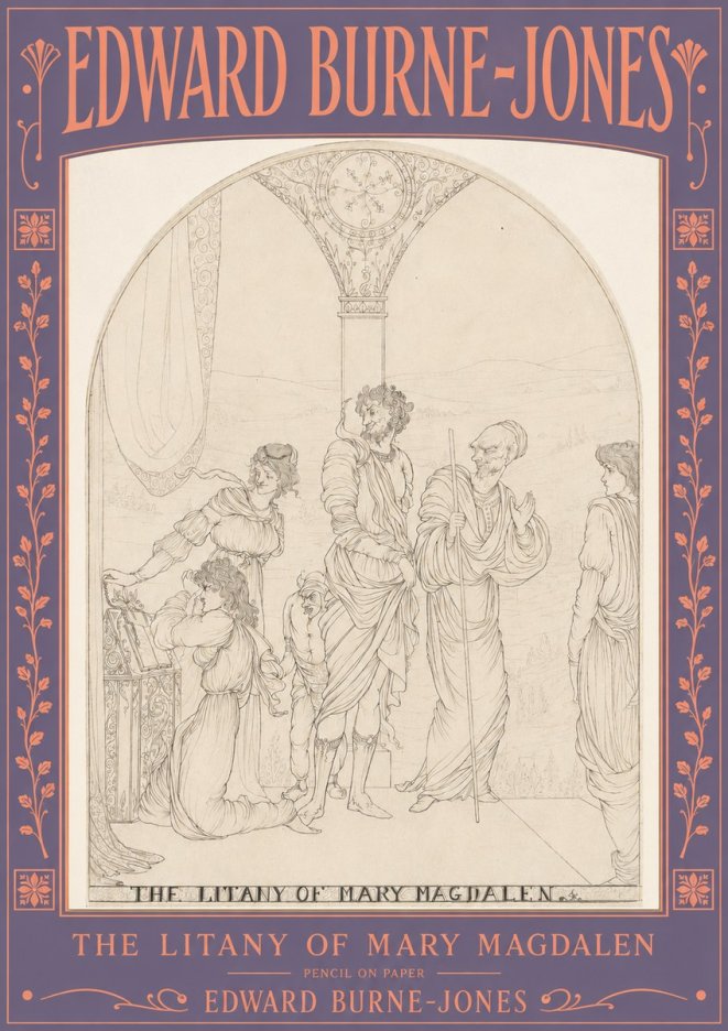 Edward Burne-Jones The Litany of Mary Magdalen No3 - Juliste