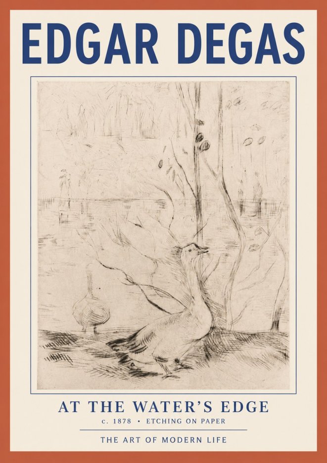 Edgar Degas At the Water's Edge No2 - Juliste