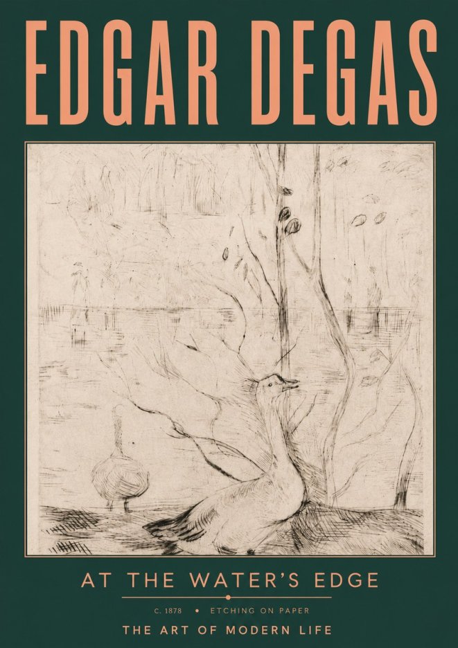 Edgar Degas At the Water's Edge No4 - Juliste