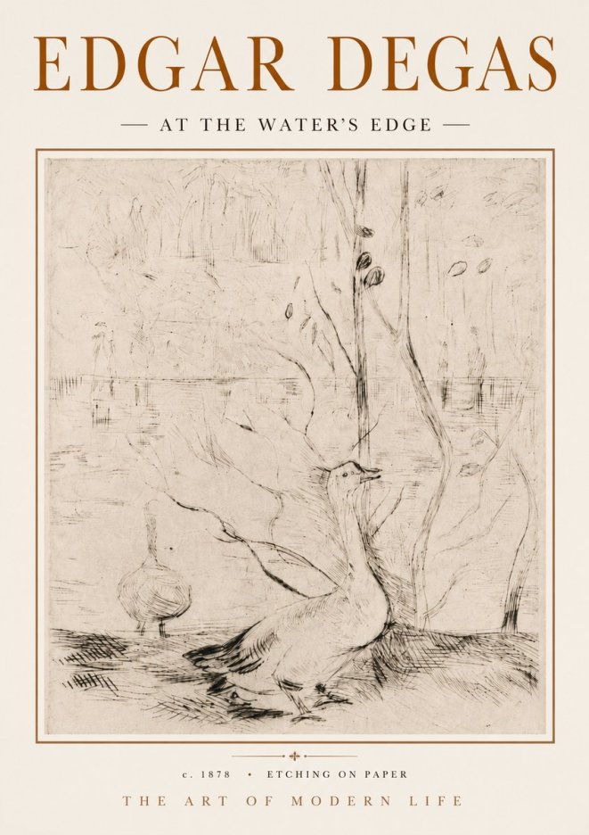 Edgar Degas At the Water's Edge No5 - Juliste