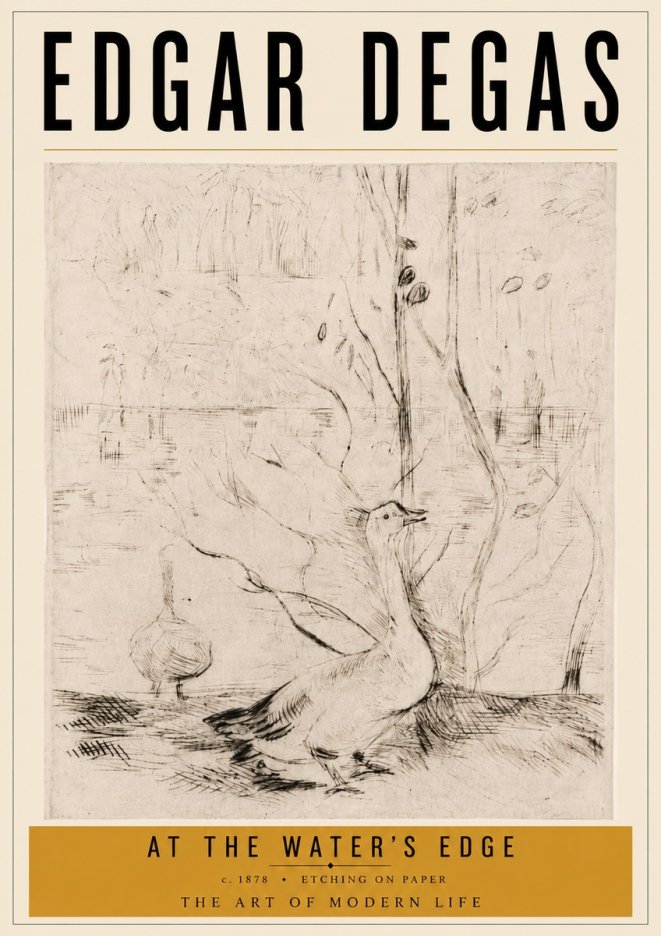 Edgar Degas At the Water's Edge No6 - Juliste