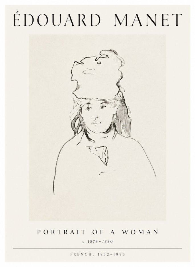 Édouard Manet Portrait of a Woman No1 - Juliste