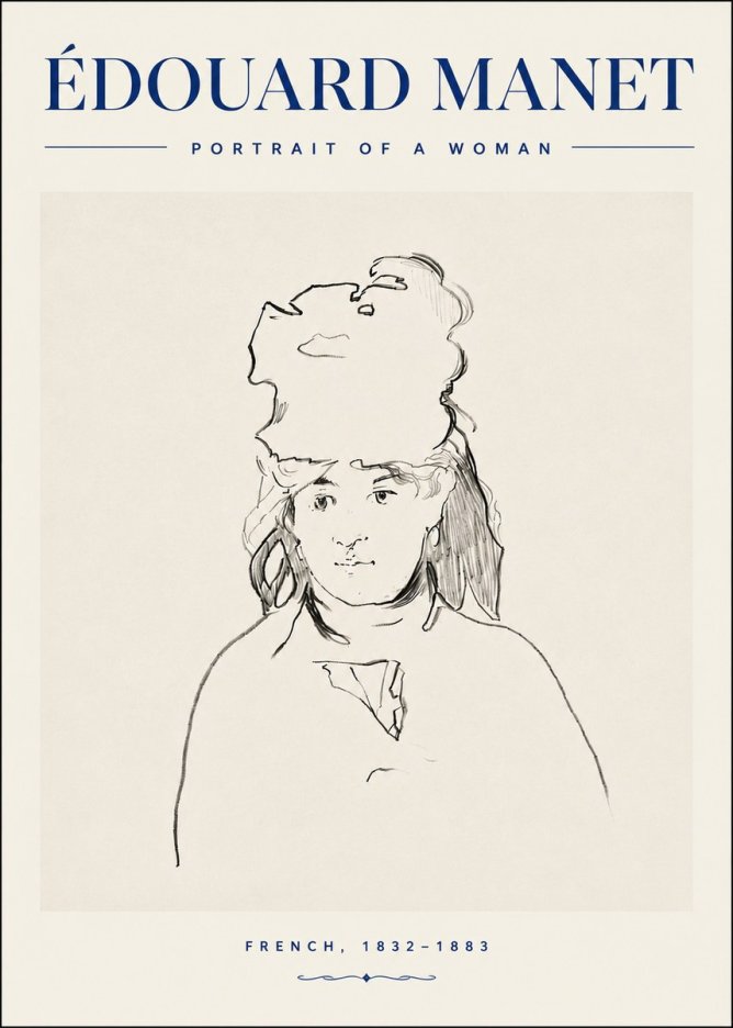 Édouard Manet Portrait of a Woman No4 - Juliste