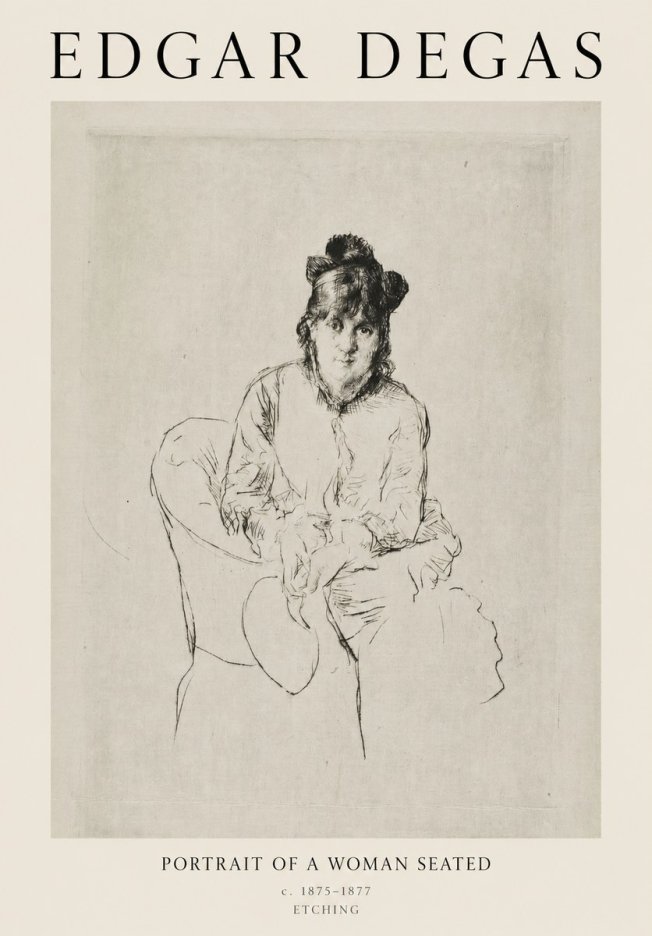 Edgar Degas Portrait of a Woman Seated No1 - Juliste