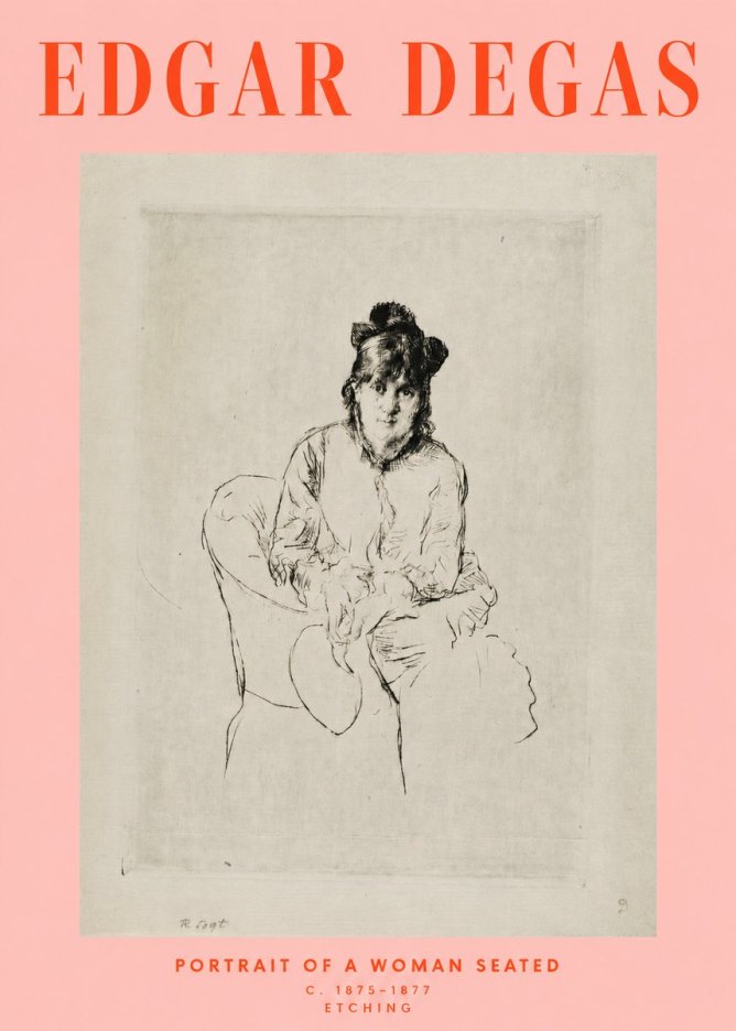 Edgar Degas Portrait of a Woman Seated No2 - Juliste
