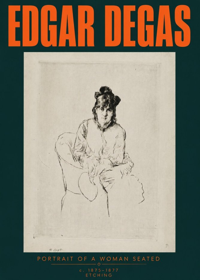 Edgar Degas Portrait of a Woman Seated No3 - Juliste