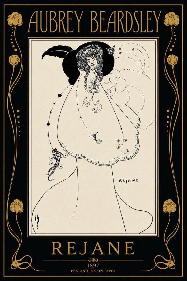 Aubrey Beardsley Rejane I No5 - Juliste