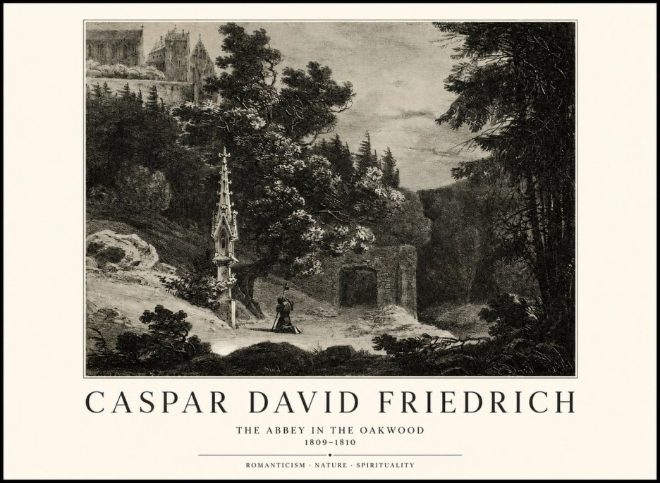 Caspar David Friedrich The Abbey in the Oakwood No1 - Juliste