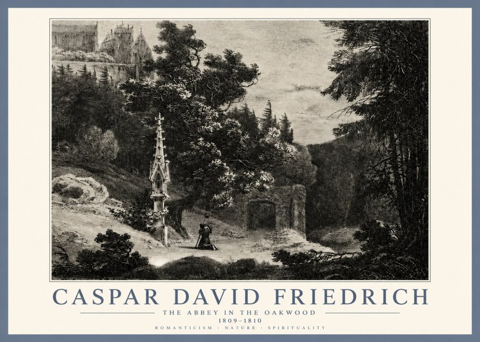 Caspar David Friedrich The Abbey in the Oakwood No3 - Juliste