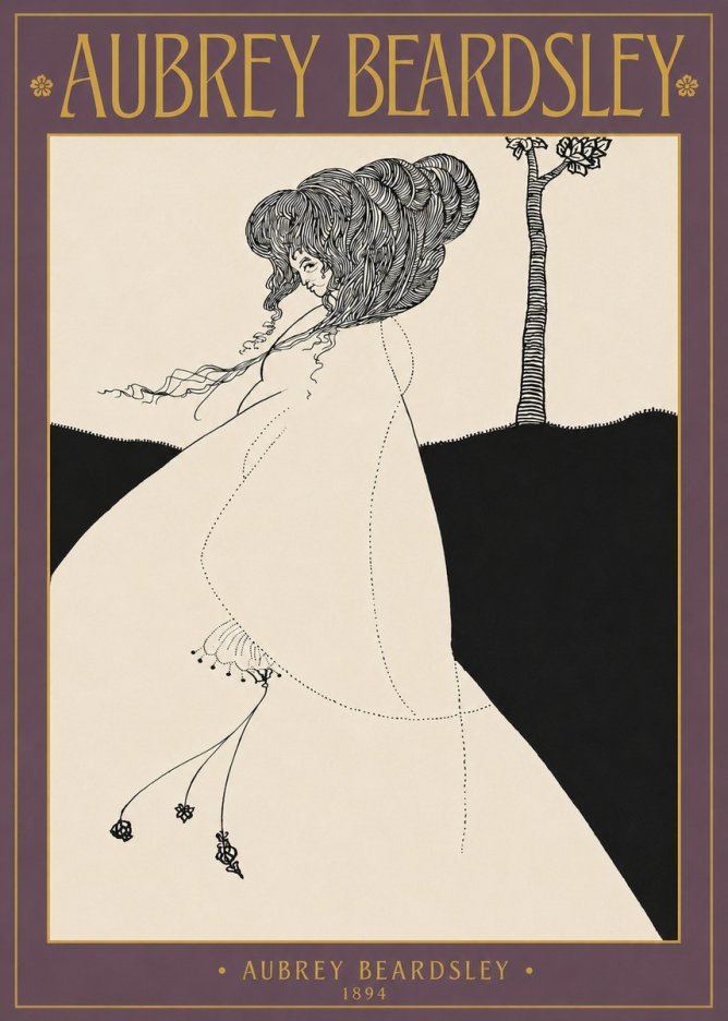 Aubrey Beardsley The Pallid Princess No2 - Juliste