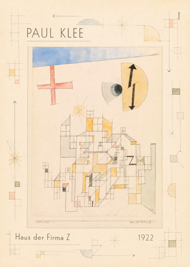 Paul Klee Haus Der Firma Z No5 - Juliste