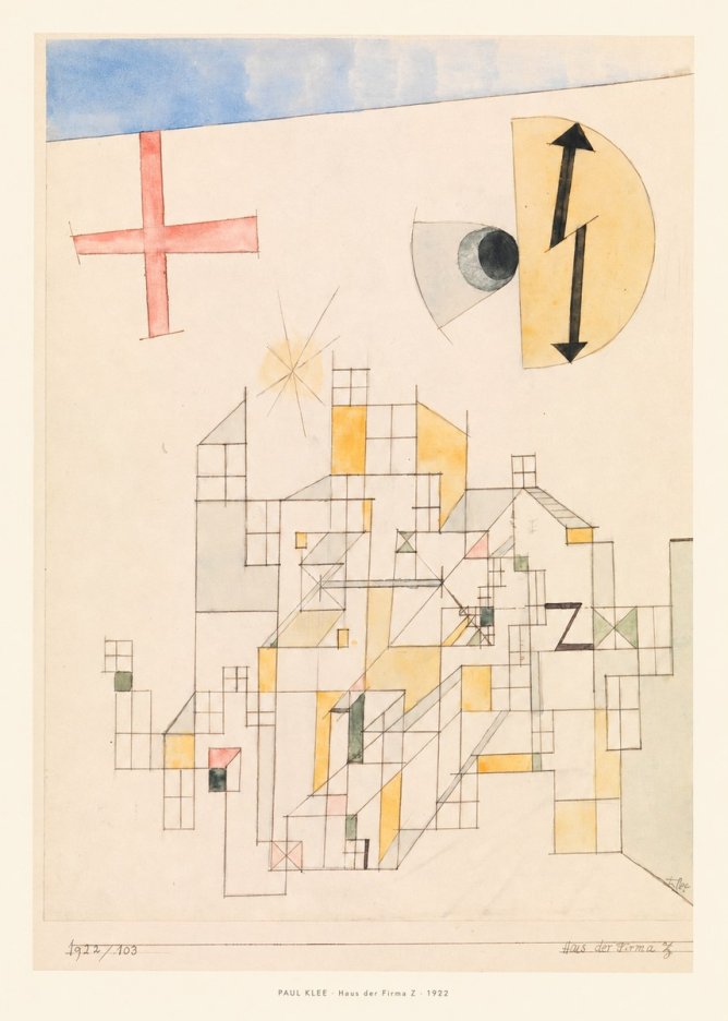 Paul Klee Haus Der Firma Z No6 - Juliste