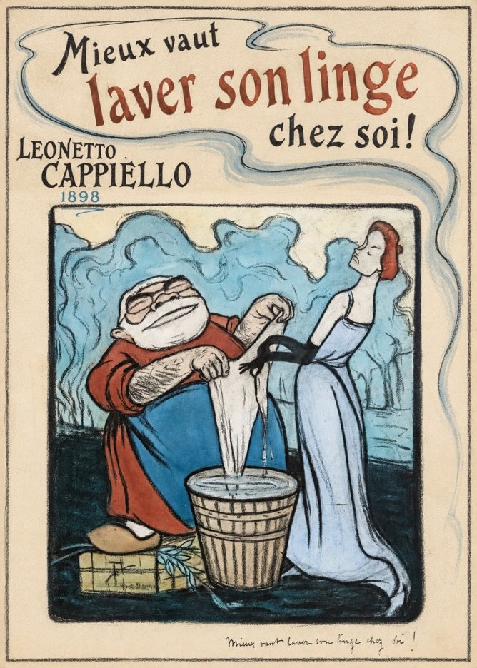 Leonetto Cappiello Mieux Vaut Laver Son Linge Chez Soi! No1 - Juliste