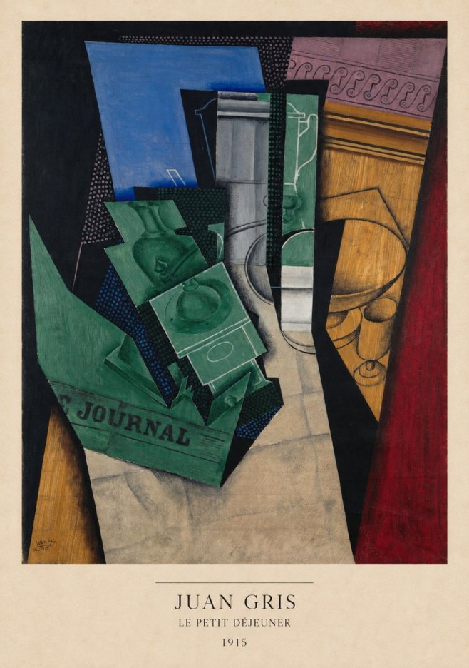 Juan Gris Le Petit Déjeuner No6 - Juliste