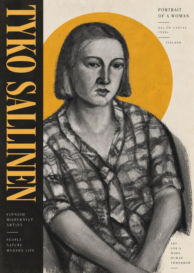 Tyko Sallinen Portrait of a Woman I No5 - Juliste