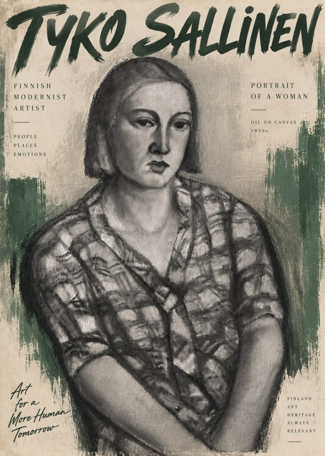 Tyko Sallinen Portrait of a Woman I No6 - Juliste